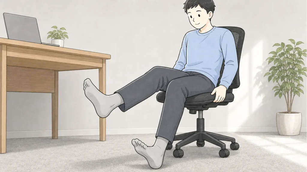 足首回し+ふくらはぎポンプ