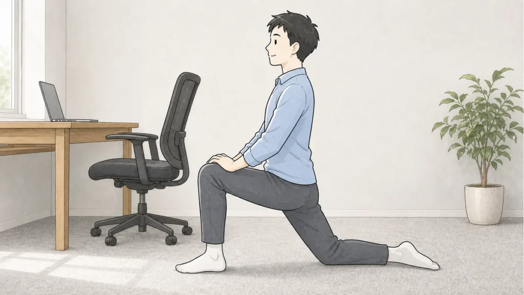 ヒップフレクサーストレッチ