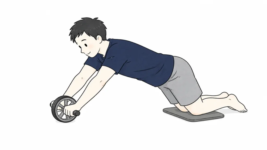 アブローラーを使用する男性