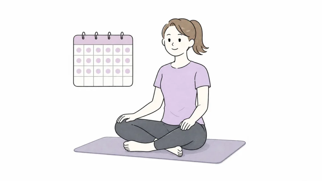 8週間柔軟を継続するぞという意思の女性
