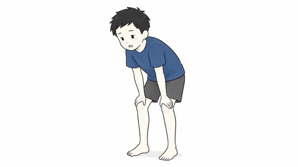 すぐに疲れる子供のイメージ