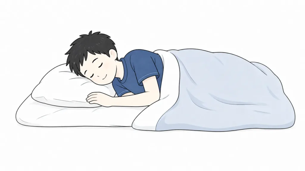 寝る子供