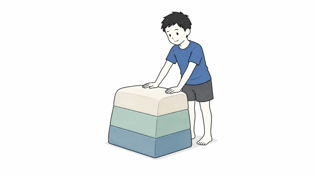 家庭で使う子供向けソフト跳び箱のイメージ