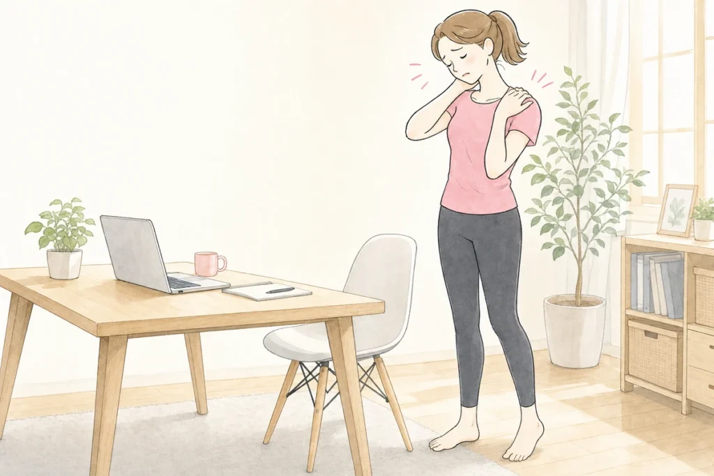 肩こりに悩む女性